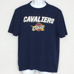 NBA Cleveland Cavaliers Mens M Navy Graphic 100% Polyester Short Sleeve Tshirt